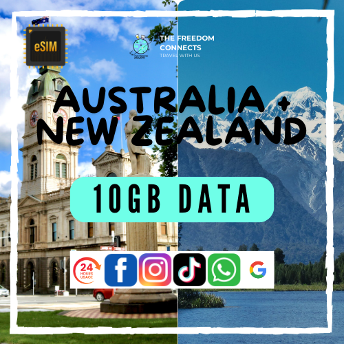 AUSTRALIA AND NEW ZEALAND 10GB DATA