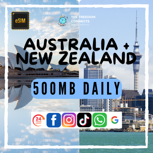 AUSTRALIA AND NEW ZEALAND 500MB DAILY