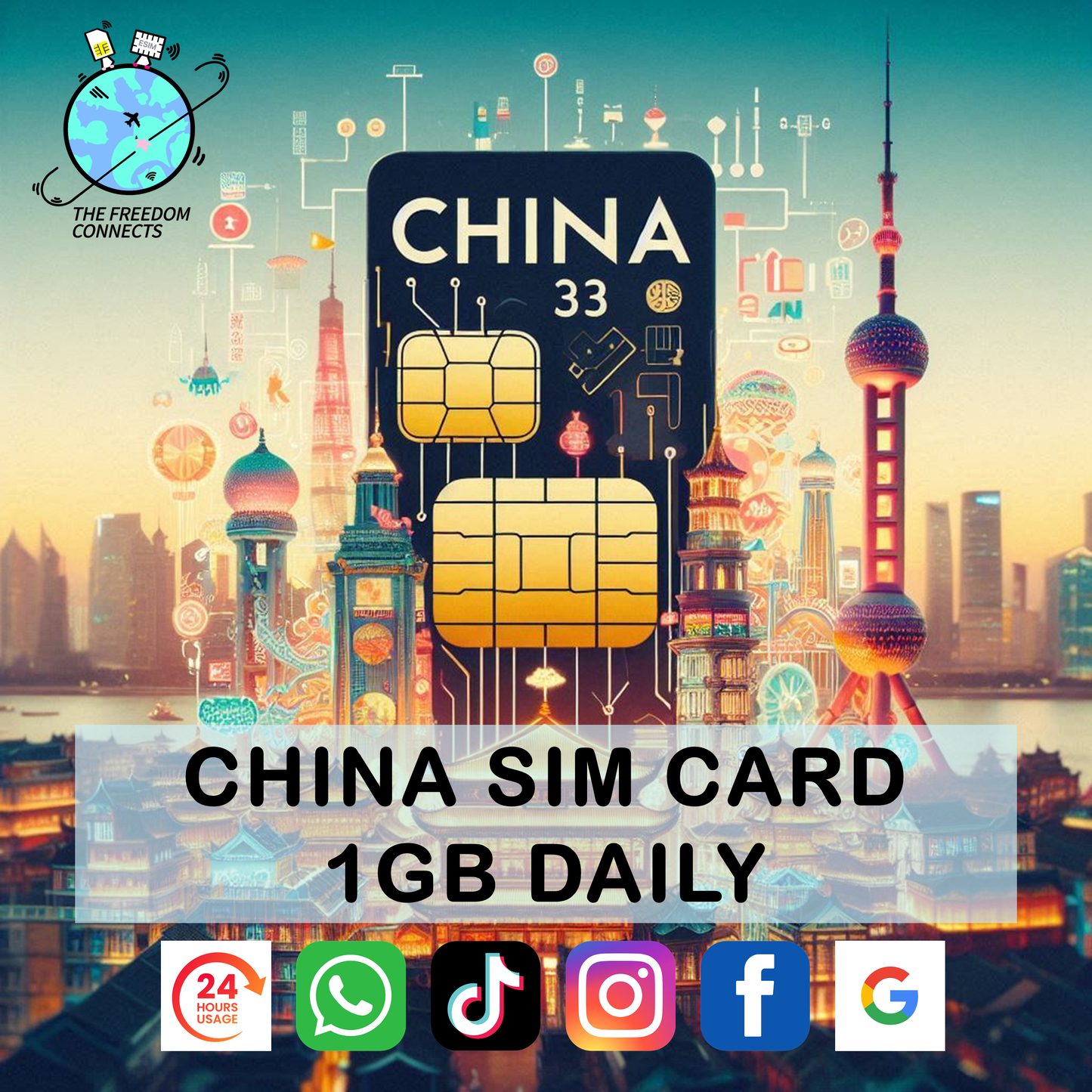 CHINA SIM CARD 1GB DAILY