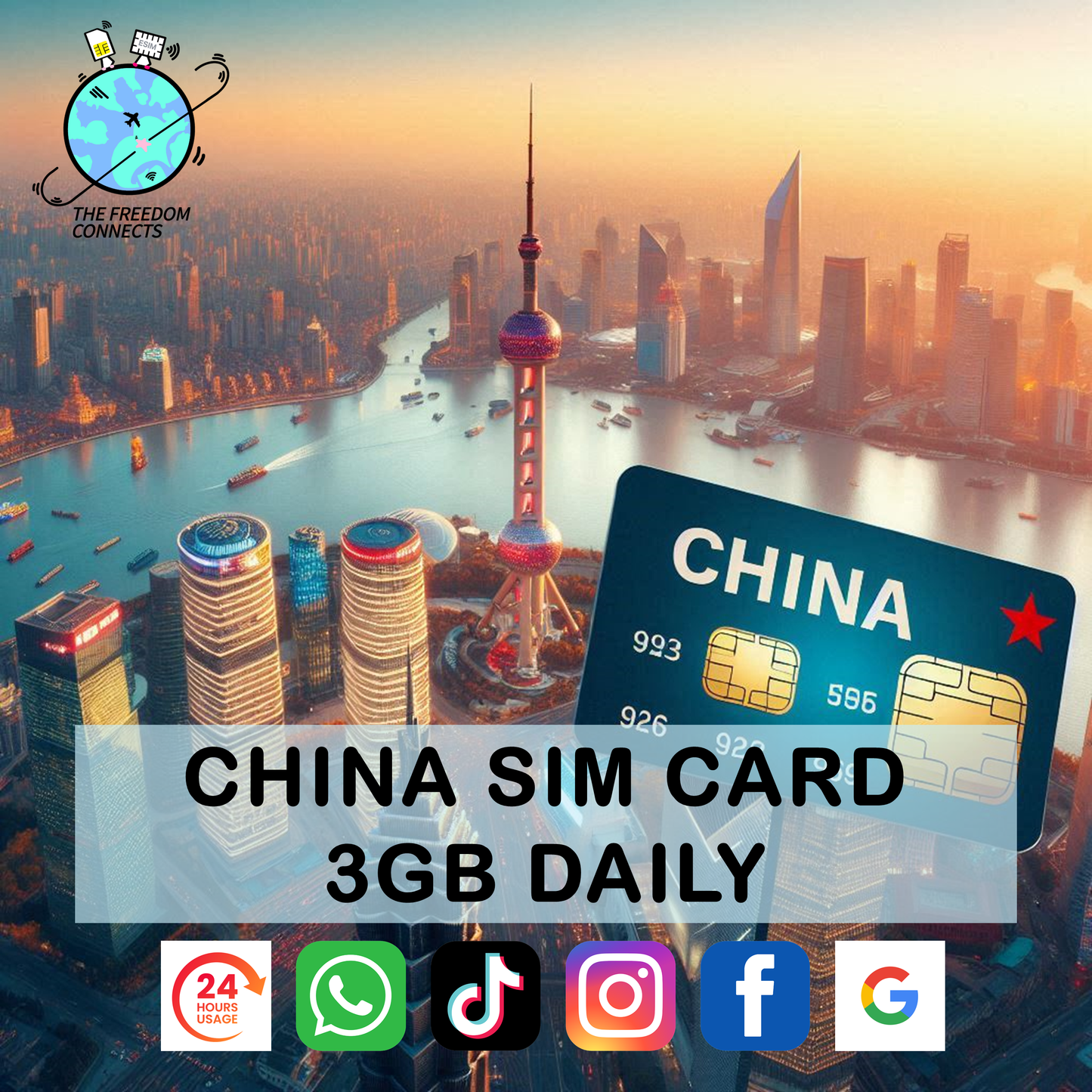 CHINA SIM CARD 3GB DAILY