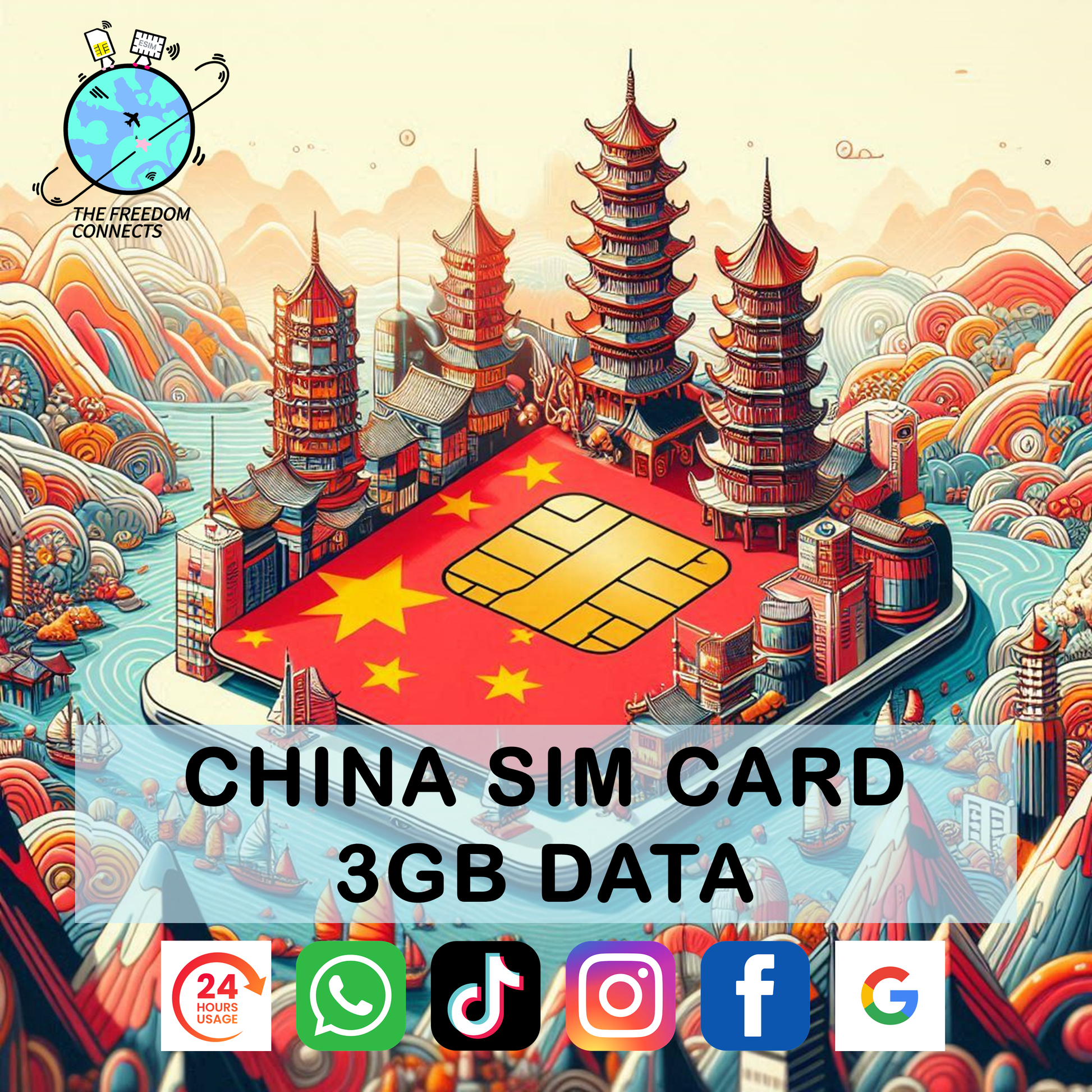 CHINA SIM CARD 3GB TOTAL DATA