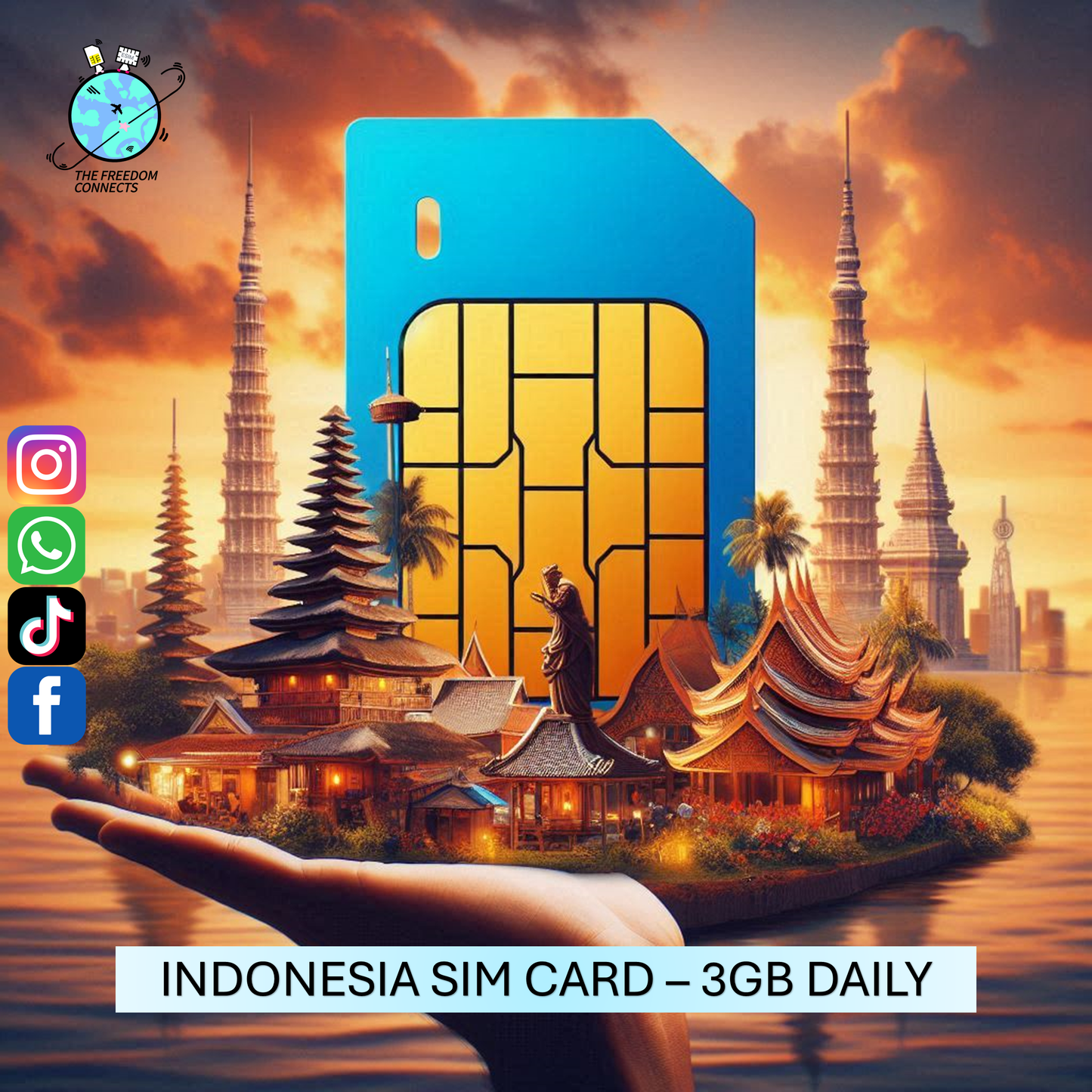 INDONESIA SIM CARD 3GB DAILY