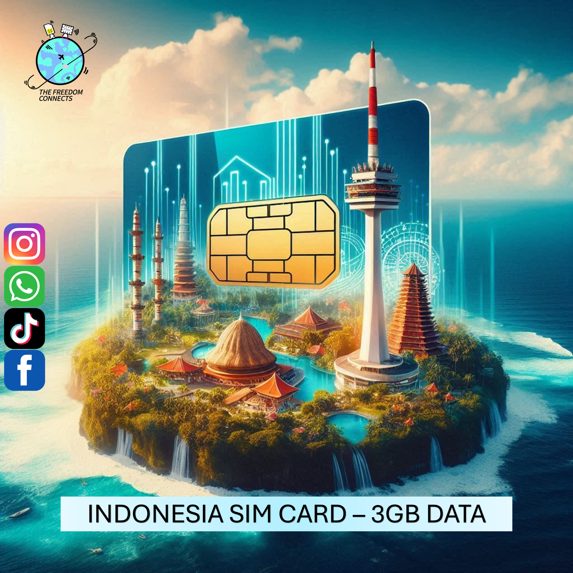 INDONESIA SIM CARD 3GB DATA