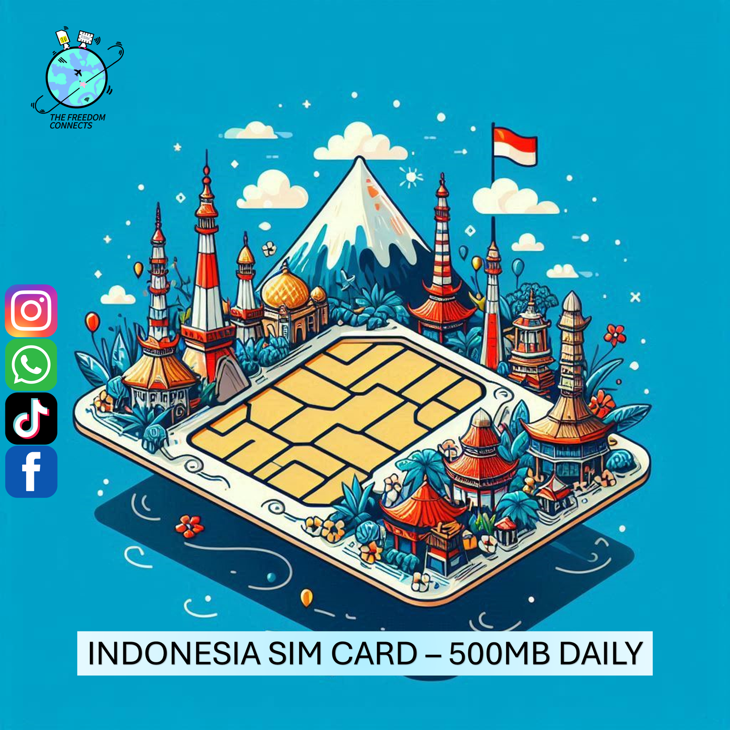 INDONESIA SIM CARD 500MB DAILY