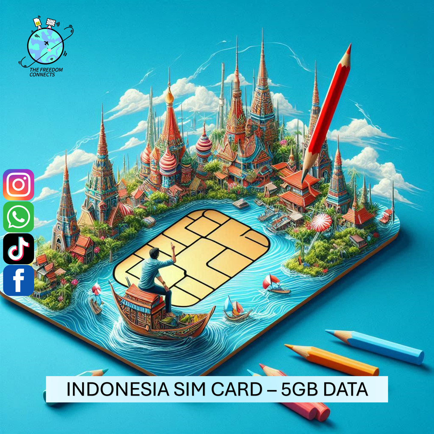 INDONESIA SIM CARD 5GB DATA