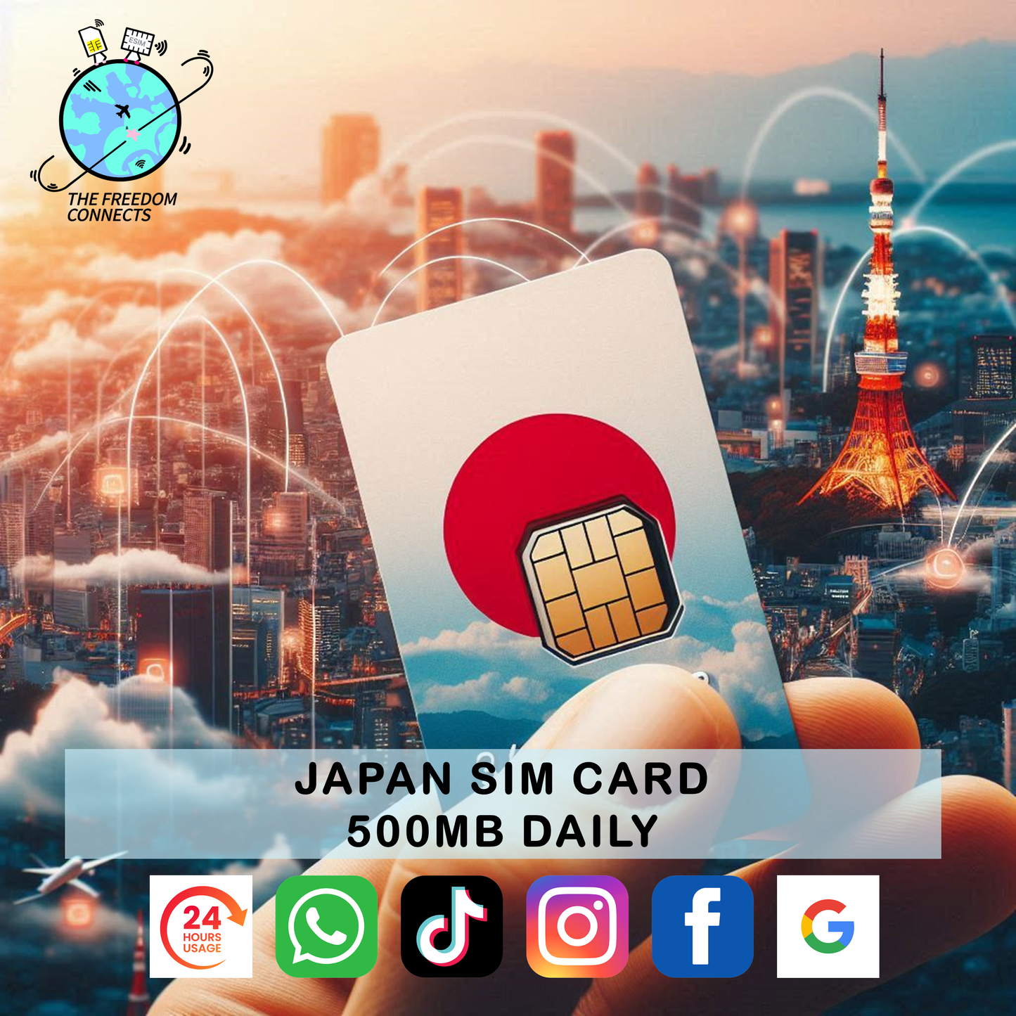 JAPAN SIM CARD 500MB DAILY