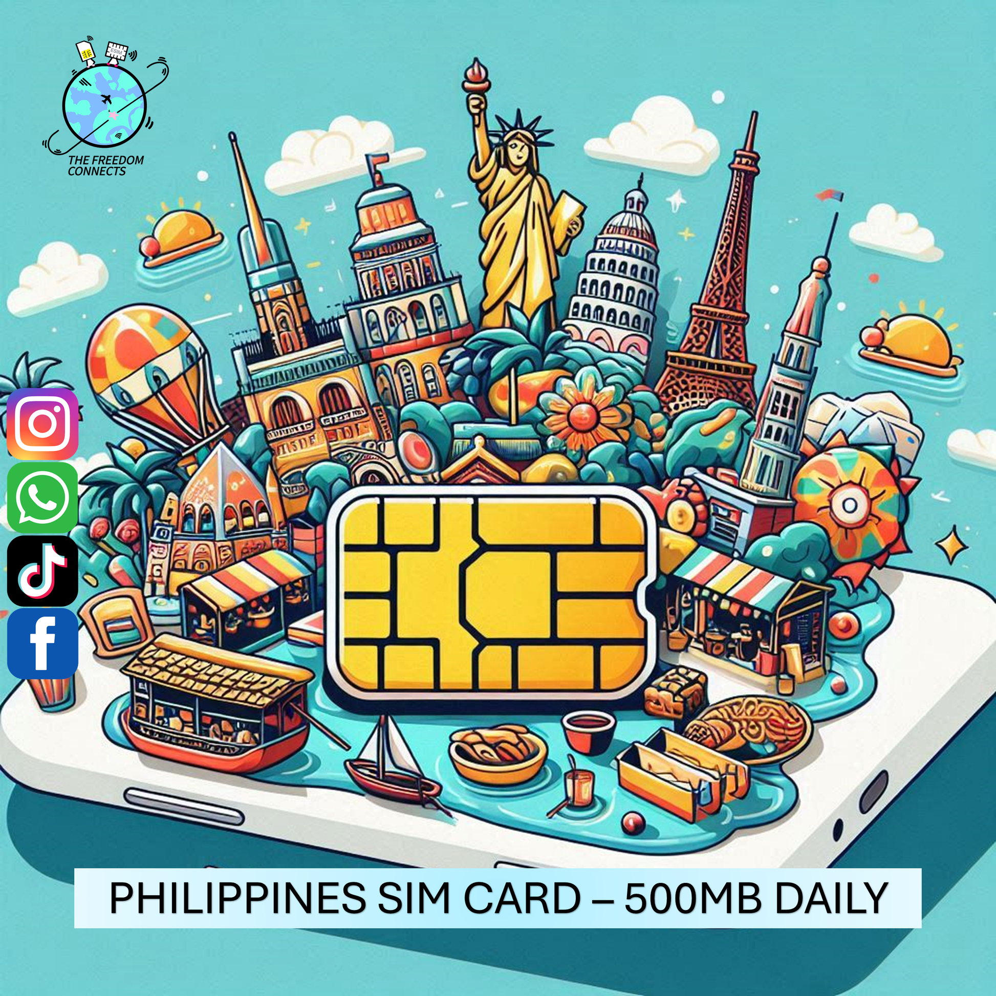 PHILIPPINES SIM CARD 500MB DAILY