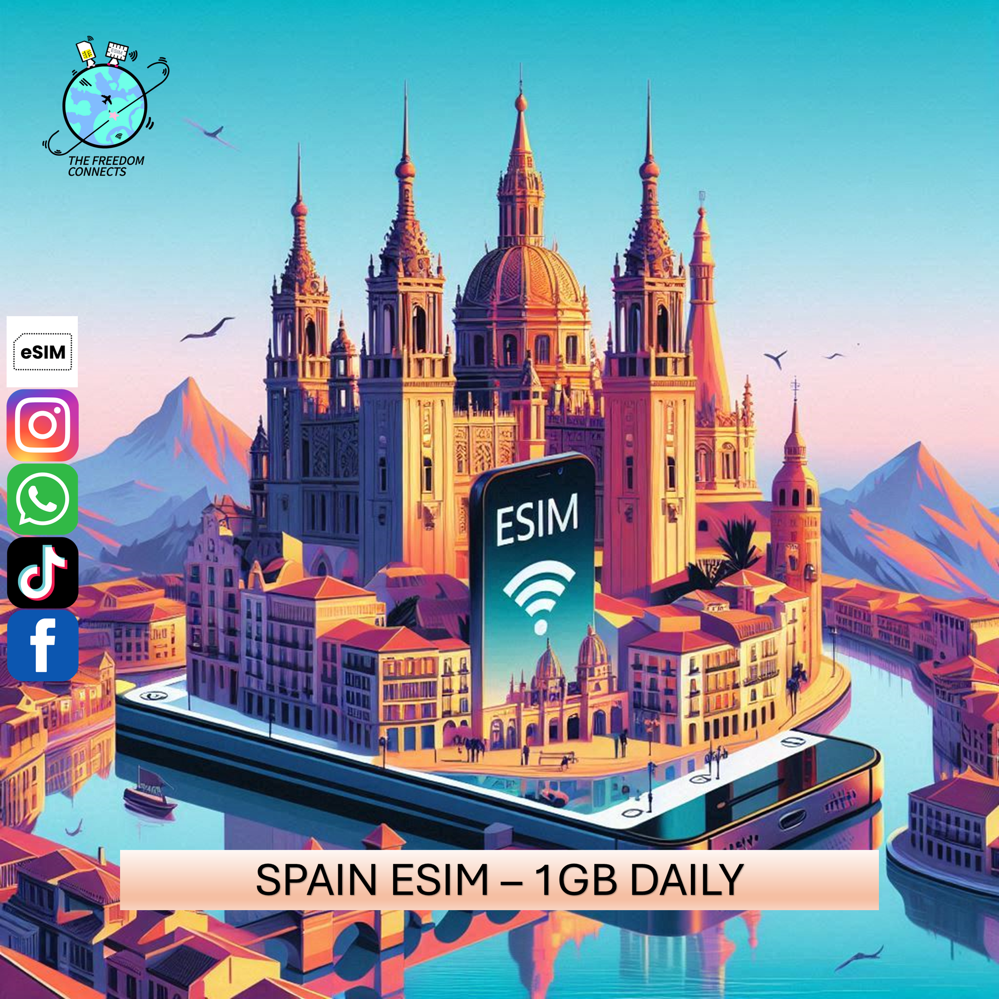 SPAIN ESIM 1GB DAILY