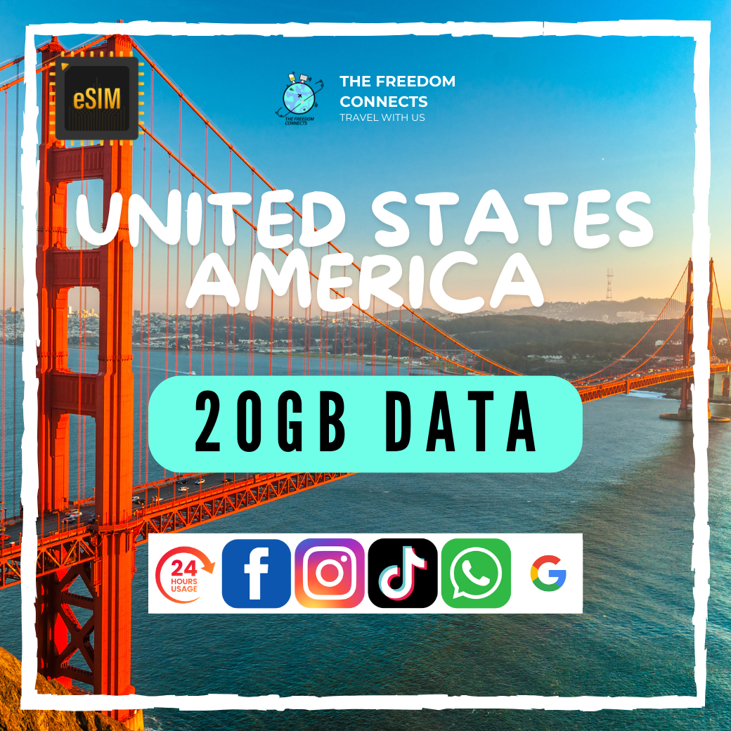 UNITED STATES AMERICA _ USA 20GB DATA